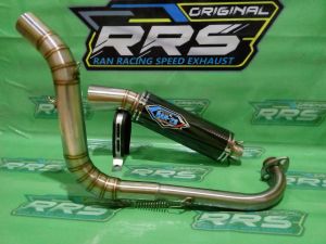 Knalpot Racing RAN-26 Karbon Original Fullsistem Samlong Vario Beat Nmax Aerox Mio Inlet 38/50mm