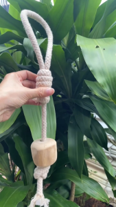 Đồ Chơi Gặm Nhai gỗ cà phê tự nhiên-Đồ Chơi Kéo Co bằng dây thừng cotton Cho Chó Giúp Làm Sạch Răng Siêu Bền
