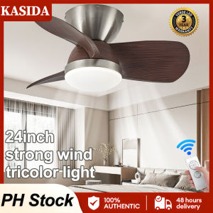 KASIDA 24inch ceiling fan with light modern ceiling fan with led light tricolor dimming 6 speed wind ceiling lights wih fan and remote control dc motor ceiling fans for living room bedroom dining room