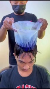 Nón Nhuộm Tóc Móc Light Cao Su Mũ Móc Light Nhuộm Tóc Kèm Cây Móc. (Ảnh thật)