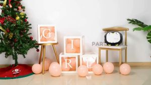 Box Balon Huruf Transparan Tulisan ONE warna Putih / Kotak Balon Latex untuk Dekorasi Pesta Ulang Tahun A-Z Alphabet Huruf & Angka 0-9 Box Transparan Putih Pink Kotak Balon untuk Dekorasi Baby Shower Pesta Ulang Tahun Party Decor