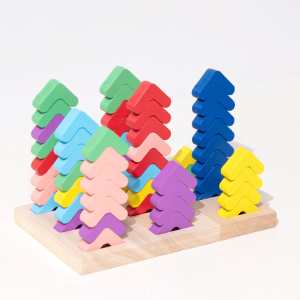 Montessori Wooden Toys Educational Kids Color Sorting Blocks Mainan Kanak Kanak Susun Kayu Early Learning Puzzle Game