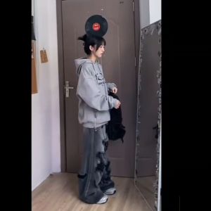 Womens jeans  New American  High Street  Wide Leg Pants