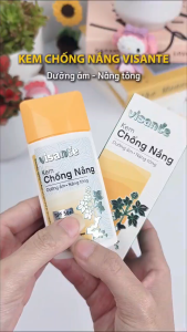 Kem Chống Nắng VISANTE 50ml SPF50+ Trắng Da Dưỡng Ẩm Nâng Tone bảo vệ da khỏi tác hại của tia UV ngăn ngừa nám