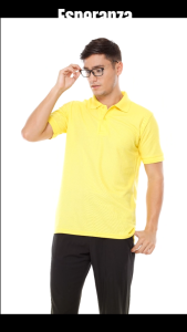 Polo Shirt Polos Lengan Pendek Esperanza - Warna  Kuning Kenari