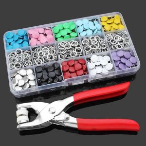 Plier Tool 50pcs Metal Snap Button Thickened Snap Fastener Kit DIY Craft Supplies for Installing Clothes Bag Sewing Accessories