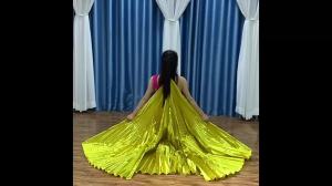 Trang Phục Biểu Diễn Múa Bụng 360 Độ Dành Cho Người Lớn Cánh Múa Màu Vàng Bạc Phụ Kiện Múa Dành Cho Nữ Phong Cách Ấn Độ Chất Liệu Polyester