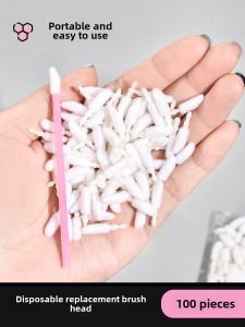 Disposable Velvet Lip Brush Replacement Head Portable Makeup Artist Concealer Stick Color Gloss Lipstick Waterproof Makeup Tools