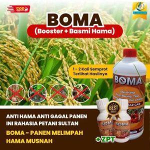 Pupuk Boma 1Ltr Pembasmi Hama + Zpt 100%Original Atasi Tikus Burung Keong Wareng Dan Lain Nya Terampuh