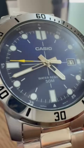 ⌚ CASIO MTP-VD01D-2BVUDFF Diving Stainless Steel Strap Men Timepiece