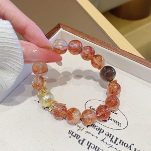 สร้อยข้อมือคริสตัลธรรมชาติแฟชั่นผู้หญิงใหม่ธรรมชาติดอกไม้กาวสีแดงสร้อยข้อมือคริสตัลวงกลมเดียวแฟชั่นสร้อยข้อมือการออกแบบดั้งเดิมสร้อยข้อมือการออกแบบเฉพาะสร้อยข้อมือคริสตัล