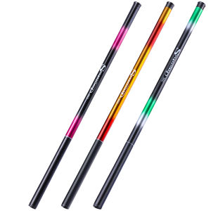 Joran Pancing Super IS Tongkat Memancing Serat Kaca Super Ringan 3 Warna 2.7M-5.4M Perjalanan Luar Ruangan Arus Sungai