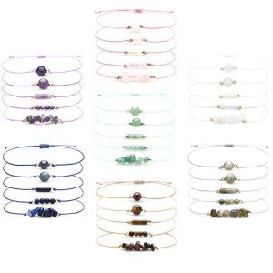 Amazon ใหม่สร้อยข้อมือผู้หญิงชุด Original Design คริสตัลควอตซ์หยกสีขาวคอลัมน์รอบลูกปัด Combo WISH เครื่องประดับอุปกรณ์เสริม