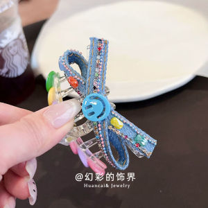 2024 ใหม่ ที่คาดผมยูนิเซ็กซ์สีน้ำเงินยีนส์สีสันสดใส ที่คาดผมหน้าม้าสุดเก๋ ที่จับผมแบบอิเล็กทรอนิกส์ ที่คาดผมแบบอ่อนโยน