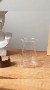 380ml Creative Style Glass Coffee Cup Volcanic Shape Retro Heat-Resistant Drink Cup 1Pc