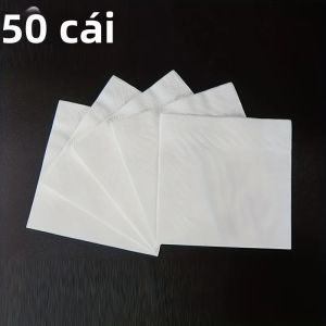 Khăn Ăn Giấy Gấp Sẵn 4.5x4.5 Inch 50/100 Tờ 2 Lớp Màu Trắng Dùng Cho Tiệc Tối Đám Cưới Tiệc Sinh Nhật Tiệc Chào Đón Em Bé Kỷ Niệm Ngày Cưới Tiệc Chiêu Đãi