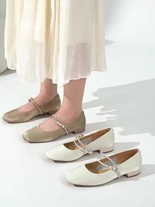 Giày Da Thật Mềm Mẫu Mới Mùa Xuân Kiểu Mary Jane