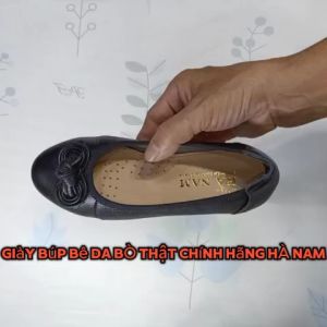Giày Nữ Búp Bê Đế Bệt 2cm HA NAM Da Bò Thật Thời Trang Cao Cấp GBBN2040