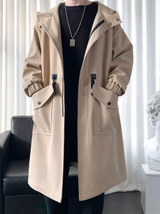 JIARONG | High-end New Mid-length British Style Mens Trench Coat Large Size
