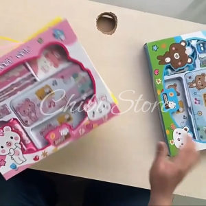 [1 SET] STATIONERY SET 8 IN 1 CUTE TEDDY BEAR - SET STUDY ANAK KARAKTER BEAR LUCU - ALAT TULIS KARTUN SET - ALAT TULIS ANAK SEKOLAH