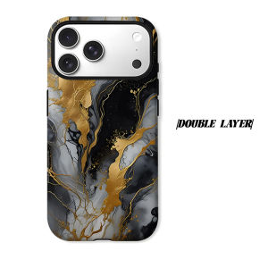 Black Gold Marble-s Phone Case for iPhone 18 17 16 15 14 13 12 11 Air Pro Max Plus Double-layer Cover