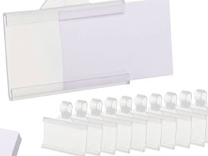 10ชิ้น ป้ายราคาพลาสติก ชั้นวาง ป้ายพลาสติก อุปกรณ์ร้านค้า ป้ายแขวนชั้นวางสินค้า Price Tag Label Hook Shelf ป้ายพลาสติกร้านค้าขายของ