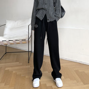 Loose American Style Sport Pants for Women High Waist Wide Leg Trousers Spring Autumn New plus Size Straight Cut Pants