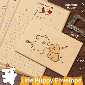 XINBAI | Retro Lovely Letter Paper Set Kraft Envelopes Thick Premium