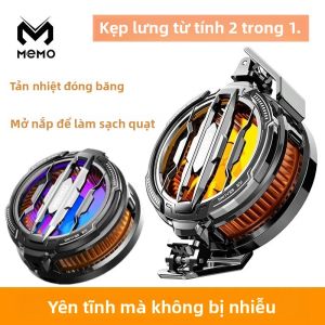 MEMO CX07 Bộ Làm Mát Điện Thoại Từ Tính 2 Trong 1 Có Kẹp Lưng Quạt Làm Mát Trò Chơi Máy Tính Bảng Đa Năng Cho iPhone Xiaomi Huawei Samsung