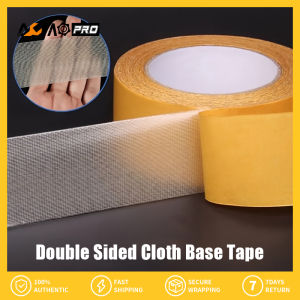 AumoPro 1 Roll 10M/393" Strong Double Sided Cloth Base Tape Translucent Mesh Cloth Base Tapes Waterproof Tape Super Traceless High Viscosity Carpet AdhesiveDouble Sided Tape - Easily Removable No Residue