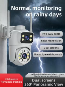 LLSEE ICSEE 4K 8MP Wireless WiFi Dual lens Camera 10x Digital Zoom CCTV 360 Monitoring Camera Outdoor CCTV Alarm Push Intelligent Night Vision IP Camera