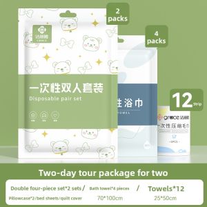 GRACE | Travel One-time Use Bed Sheet Pillowcase Cover Set