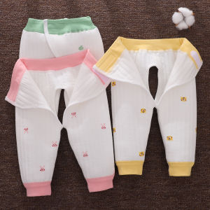 Thickened Pure Cotton Baby Pants Spring Autumn Winter Warmth Trousers for Newborns And Infants with Magic Tape No Tag Cotton Trousers