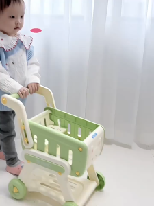 Girl Shopping Cart 玩具女孩购物车 Mainan Troli Membeli-Belah Comel Kanak-Kanak Perempuan Pretend Play Cute Trolley Supermarket Kids
