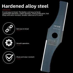 1Pc 12.7inch S-Shaped Toothed Blade Mounting Hole 1inch Easy to Install Durable and Lightweight Design Rotating Brush Knife Trimming Head Weeding Blade Suitable for Garden Gardening Lawn Trimming