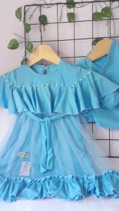 Gamis Anak Aisy Set Hijab GLITER REMPEL Usia 0-5 Tahun