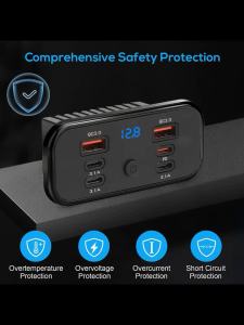 kebidumei | KEBIDUMEI 4/6 Cổng RV Loại C Ổ Cắm USB Có Công Tắc Nguồn QC3.0 PD Ổ Cắm Sạc Nhanh Cho Ô Tô Xe Tải Marine 12V/24V
