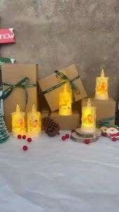 Nến giáng sinh nến led chạy pin trang trí noel decor nhà cửa quán cafe làm quà tặng ý nghĩa kèm sẵn pin