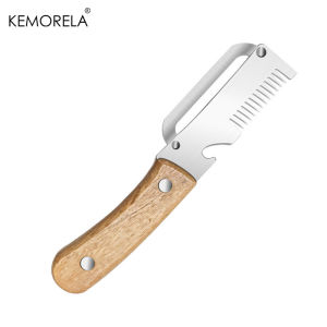 Multifunctional Stainless Steel Peeler With Wooden Handle For Peeling and Slicing Fruits Vegetables Durable and Smooth Operation