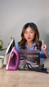 Setrika Listrik Anti Lengket Dry Iron Advance Listrik STK-520 Original Bisa Atur Jenis Kain Alas Anti Lengket Daya 350W Kabel Pengaman