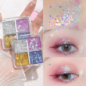 Helen Lady Six Color Gel Eyeshadow Stage Performance Party Flashy Sparkling Womens Cosmetic Eye Shadow Palette Student Party