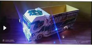 PROMOO MAINAN ANAK TRUK OLENG KAYU WAHYU ABADI putih DI LENGKAPI LAMPU TERPAL DAN REMOTE CONTROL TERLARIS