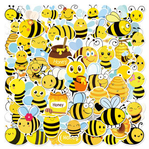 Decorative Bee Stickers Fun Cartoon Style Q Version 100 Pieces Desktop Decoration Paper Crafts Business Supplies