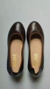 Giày búp bê nữ cao gót 5cm HÀ NAM da bò thật thời trang cao cấp GBBN2081