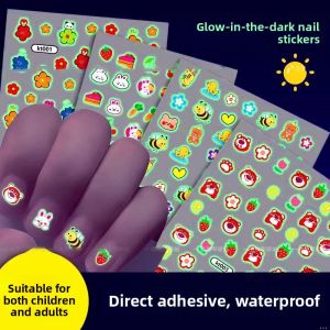 DISCO BEAR | Waterproof Glow-in-the-Dark Nail Stickers
