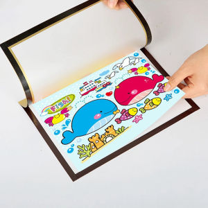 A3 A4 Frame Foto Magnetik Tempel Dinding Pvc Transparan File Display Frame Sign Holder