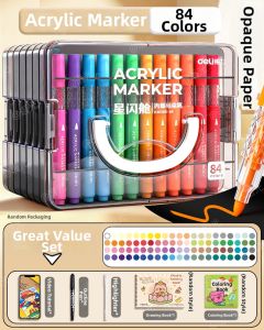 deli | Toxic-Free Soft-Tip Acrylic Markers for Childrens Art