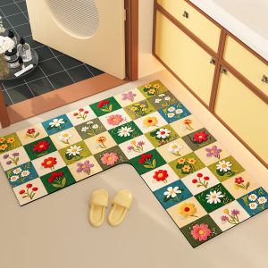 ZHIBAIJIA | Anti-Slip Water Absorbent Retro Style Diatomaceous Earth Bath Mat