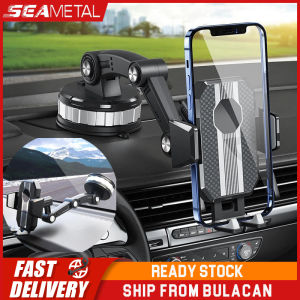 SEAMETAL Car Suction Cup Phone Holder 3 in 1 for Windshield Dashboard Gravity Phone Mount for iPhone Xiaomi Huawei