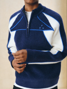 FPA | Semi-zipper Color-blocking Sport Knit Sweater